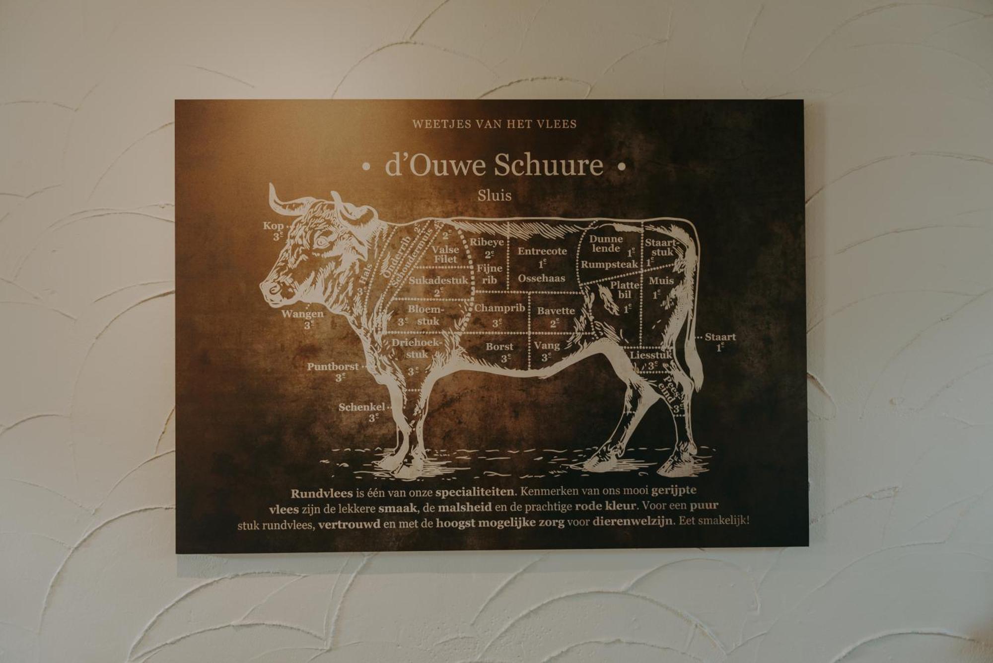 Bed and Breakfast Ouwe Schuure Слёйс Экстерьер фото